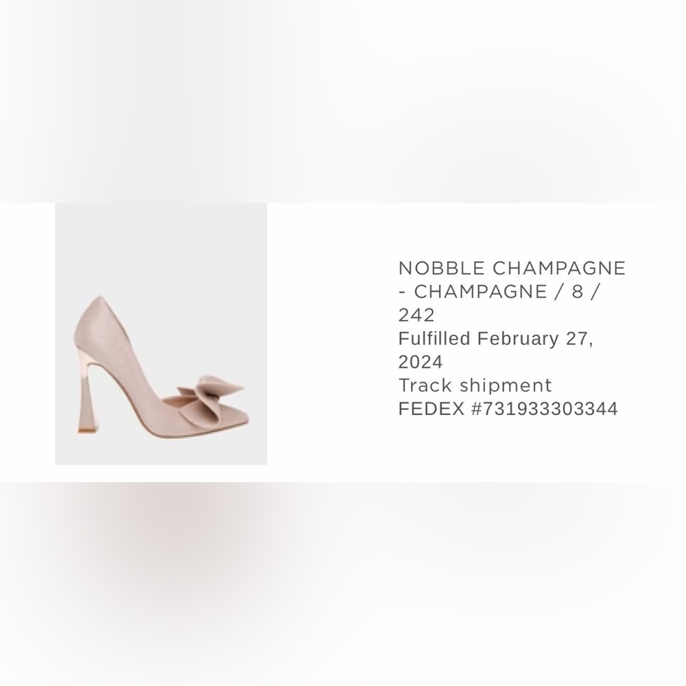 Betsey Johnson Glitter Heels with Bow - Champagne Blush 🥂 - Picture 2 of 11